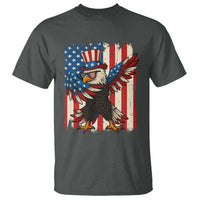 Funny Patriotic Dabbing American Flag Bald Eagle 4th Of July T Shirt - Wonder Print Shop