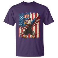 Funny Patriotic Dabbing American Flag Bald Eagle 4th Of July T Shirt - Wonder Print Shop