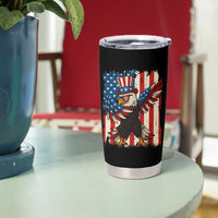 Funny Patriotic Dabbing American Flag Bald Eagle 4th Of July Tumbler Cup - Wonder Print Shop