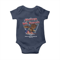 United We Stand Proud To Be An American Since 1776 Baby Onesie Patriotic USA Flag Eagle - Wonder Print Shop