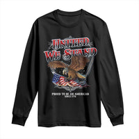 United We Stand Proud To Be An American Since 1776 Long Sleeve Shirt Patriotic USA Flag Eagle - Wonder Print Shop