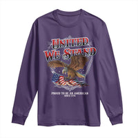 United We Stand Proud To Be An American Since 1776 Long Sleeve Shirt Patriotic USA Flag Eagle - Wonder Print Shop