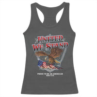 United We Stand Proud To Be An American Since 1776 Racerback Tank Top Patriotic USA Flag Eagle - Wonder Print Shop