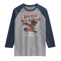 United We Stand Proud To Be An American Since 1776 Raglan Shirt Patriotic USA Flag Eagle - Wonder Print Shop