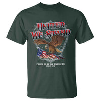 United We Stand Proud To Be An American Since 1776 T Shirt Patriotic USA Flag Eagle - Wonder Print Shop