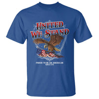 United We Stand Proud To Be An American Since 1776 T Shirt Patriotic USA Flag Eagle - Wonder Print Shop