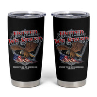 United We Stand Proud To Be An American Since 1776 Tumbler Cup Patriotic USA Flag Eagle - Wonder Print Shop