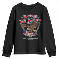 United We Stand Proud To Be An American Since 1776 Youth Sweatshirt Patriotic USA Flag Eagle - Wonder Print Shop