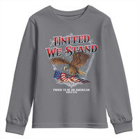 United We Stand Proud To Be An American Since 1776 Youth Sweatshirt Patriotic USA Flag Eagle - Wonder Print Shop