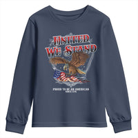 United We Stand Proud To Be An American Since 1776 Youth Sweatshirt Patriotic USA Flag Eagle - Wonder Print Shop