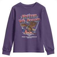 United We Stand Proud To Be An American Since 1776 Youth Sweatshirt Patriotic USA Flag Eagle - Wonder Print Shop