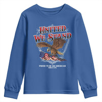 United We Stand Proud To Be An American Since 1776 Youth Sweatshirt Patriotic USA Flag Eagle - Wonder Print Shop