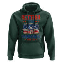 Funny Getting Star Spangled Hammered Since 1776 Hoodie 4th of July Beers American Flag - Wonder Print Shop