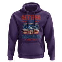 Funny Getting Star Spangled Hammered Since 1776 Hoodie 4th of July Beers American Flag - Wonder Print Shop