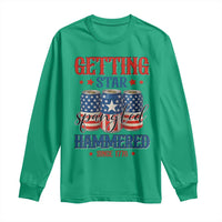 Funny Getting Star Spangled Hammered Since 1776 Long Sleeve Shirt 4th of July Beers American Flag - Wonder Print Shop