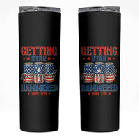 Funny Getting Star Spangled Hammered Since 1776 Skinny Tumbler 4th of July Beers American Flag - Wonder Print Shop