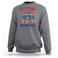Funny Getting Star Spangled Hammered Since 1776 Sweatshirt 4th of July Beers American Flag - Wonder Print Shop