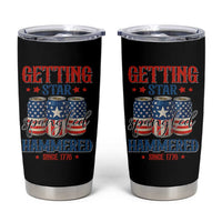 Funny Getting Star Spangled Hammered Since 1776 Tumbler Cup 4th of July Beers American Flag - Wonder Print Shop