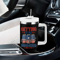 Funny Getting Star Spangled Hammered Since 1776 Tumbler With Handle 4th of July Beers American Flag - Wonder Print Shop