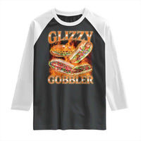 Funny Glizzy Gobbler Raglan Shirt Glizzy Hot Dog Meme Hilarious