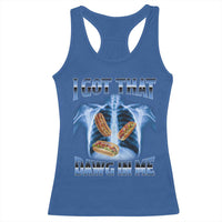Funny Hot Dog Meme Racerback Tank Top I Got That Dawg In Me Hotdog Xray Humor