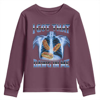 Funny Hot Dog Meme Youth Sweatshirt I Got That Dawg In Me Hotdog Xray Humor
