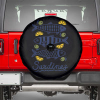 Minimal Sardines Fishermen Aesthetic Retro Spare Tire Cover
