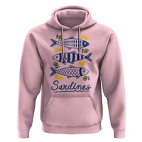 Minimal Sardines Fishermen Aesthetic Retro Hoodie