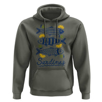 Minimal Sardines Fishermen Aesthetic Retro Hoodie