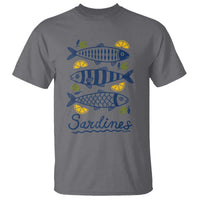 Minimal Sardines Fishermen Aesthetic Retro T Shirt