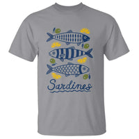 Minimal Sardines Fishermen Aesthetic Retro T Shirt