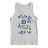 Minimal Sardines Fishermen Aesthetic Retro Tank Top