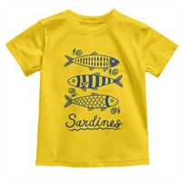 Minimal Sardines Fishermen Aesthetic Retro Toddler T Shirt
