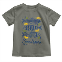 Minimal Sardines Fishermen Aesthetic Retro Toddler T Shirt