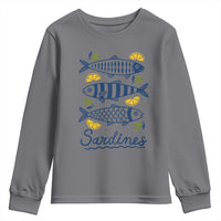 Minimal Sardines Fishermen Aesthetic Retro Youth Sweatshirt