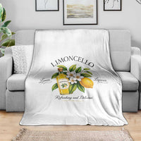 Italian Summer Limoncello Lemon Liqueur Amalfi Italy Throw Blanket