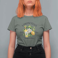 Italian Summer Limoncello Lemon Liqueur Amalfi Italy T Shirt For Women
