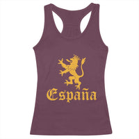 Espana Spain Lion Symbol Spanish Spaniard Pride Racerback Tank Top