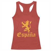Espana Spain Lion Symbol Spanish Spaniard Pride Racerback Tank Top