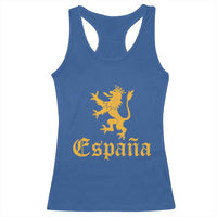 Espana Spain Lion Symbol Spanish Spaniard Pride Racerback Tank Top