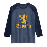Espana Spain Lion Symbol Spanish Spaniard Pride Raglan Shirt