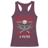 Gen X Dad Like Other Dads But Without A Filter Racerback Tank Top Funny Fathers Day