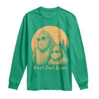 Vintage Best Dad Ever Bigfoot Papa Fathers Day Long Sleeve Shirt