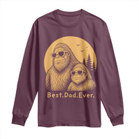 Vintage Best Dad Ever Bigfoot Papa Fathers Day Long Sleeve Shirt