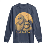 Vintage Best Dad Ever Bigfoot Papa Fathers Day Long Sleeve Shirt