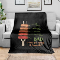 Grill Dad Throw Blanket You're The Rarest of Them All BBQ Father