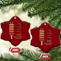 Grill Dad Ceramic Ornament You're The Rarest of Them All BBQ Father