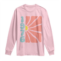 50th Birthday Long Sleeve Shirt Vintage 1976 Boho Flowers 50 Years Old Birthday