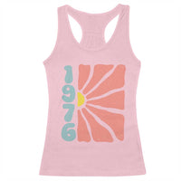 50th Birthday Racerback Tank Top Vintage 1976 Boho Flowers 50 Years Old Birthday