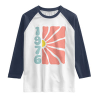 50th Birthday Raglan Shirt Vintage 1976 Boho Flowers 50 Years Old Birthday